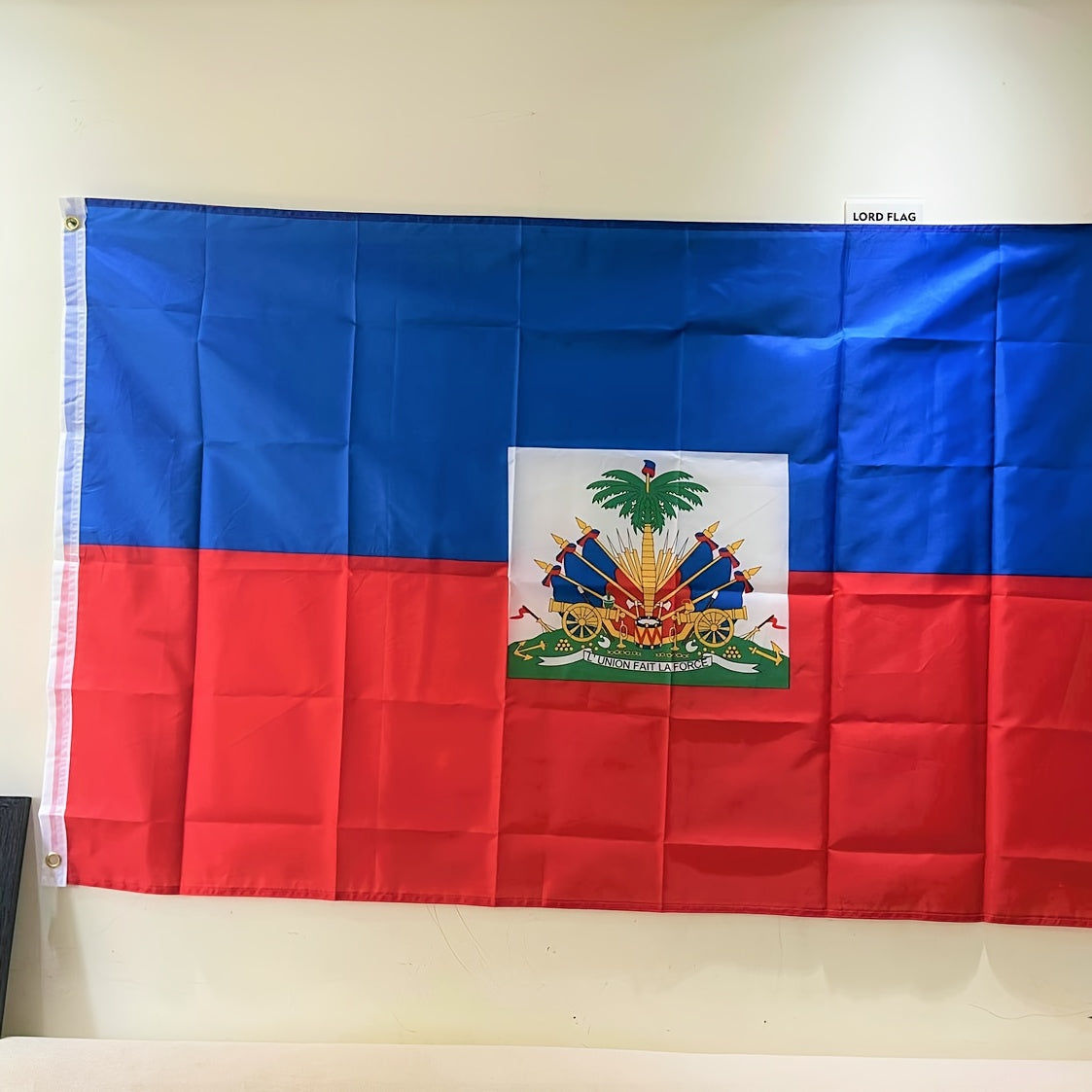 [Haiti National Flag] 100% Polyester, Haiti National Flag, 90x150cm, Woven, Solid Color, 2 Sides Printed, for Wedding, Sports, Patriotic Events