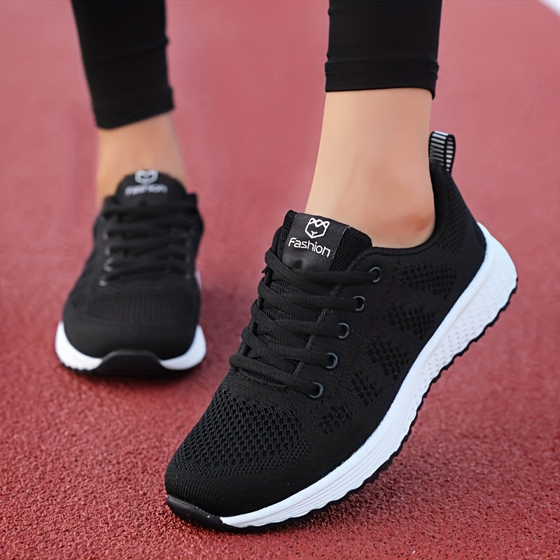 Casual Running Shoes, Flying Woven Casual Walking Shoes, Lightweight Platform Flat Shoes for Women & Men