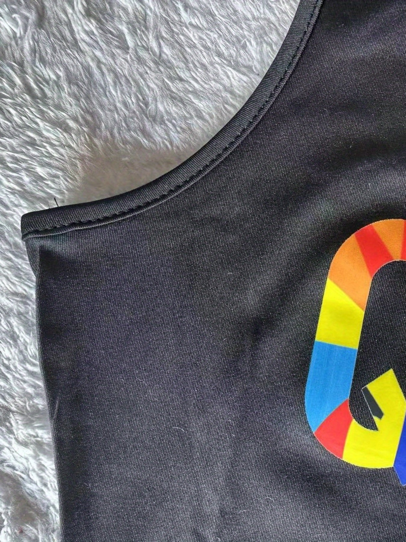 Queen Letter Print Tank Jumpsuit, Slim Solid Casual Jumpsuit For Spring & Summer, Women's Clothing