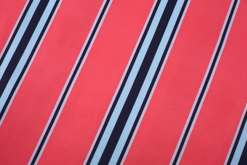 Random Print Striped Bodycon Dress, Sexy Sleeveless V-neck Stretchy Knee Length Dress, Women's Clothing