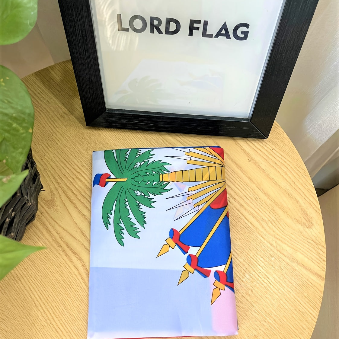 [Haiti National Flag] 100% Polyester, Haiti National Flag, 90x150cm, Woven, Solid Color, 2 Sides Printed, for Wedding, Sports, Patriotic Events