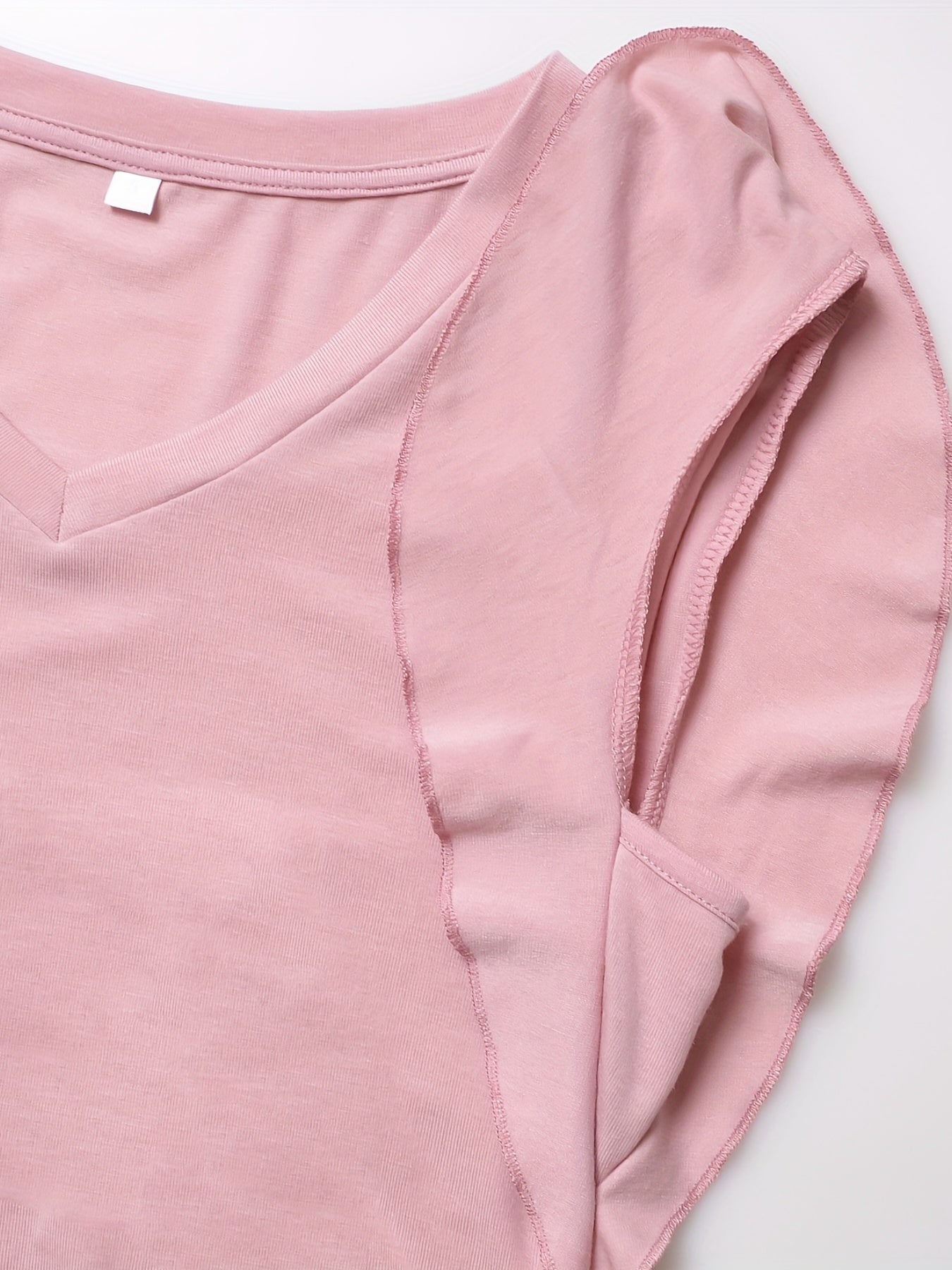 Women's Maternity Casual Ruffled Slim Fit V-neck T-shirt For Summer Holiday