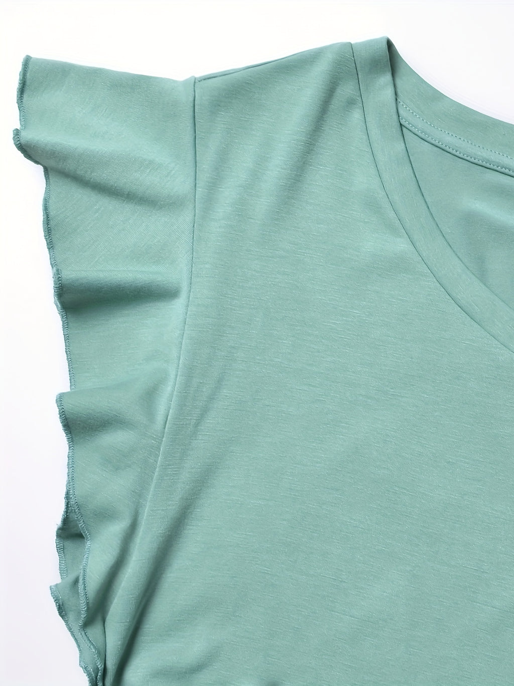 Women's Maternity Casual Ruffled Slim Fit V-neck T-shirt For Summer Holiday