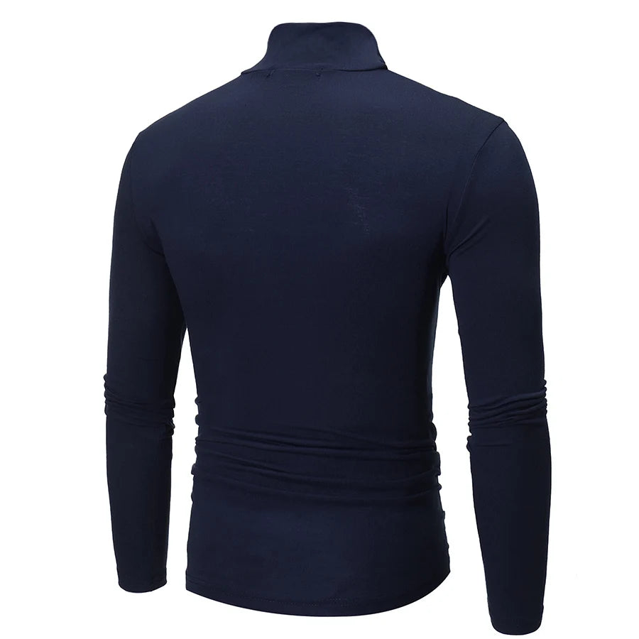 Sous-vêtements thermiques à col haut pour hommes, chemise mince coupe couvertes, t-shirt à manches longues, collants, vêtements d'hiver, automne, Y-Men