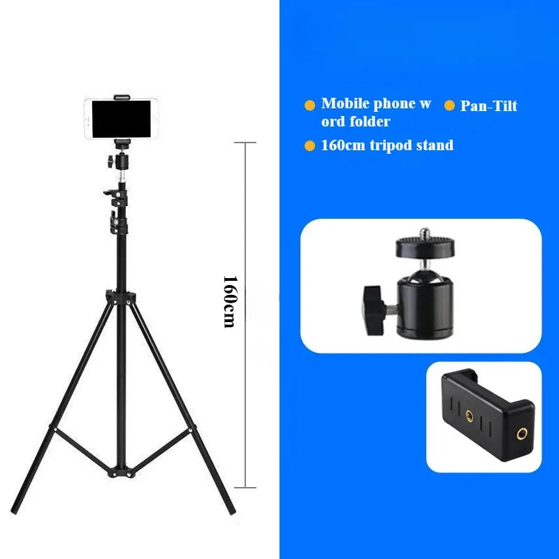 Trépied Photo multifonctionnel pour téléphone portable, 160cm, 120cm, Support en direct pour enregistrement vidéo, Selfie, atterrissage