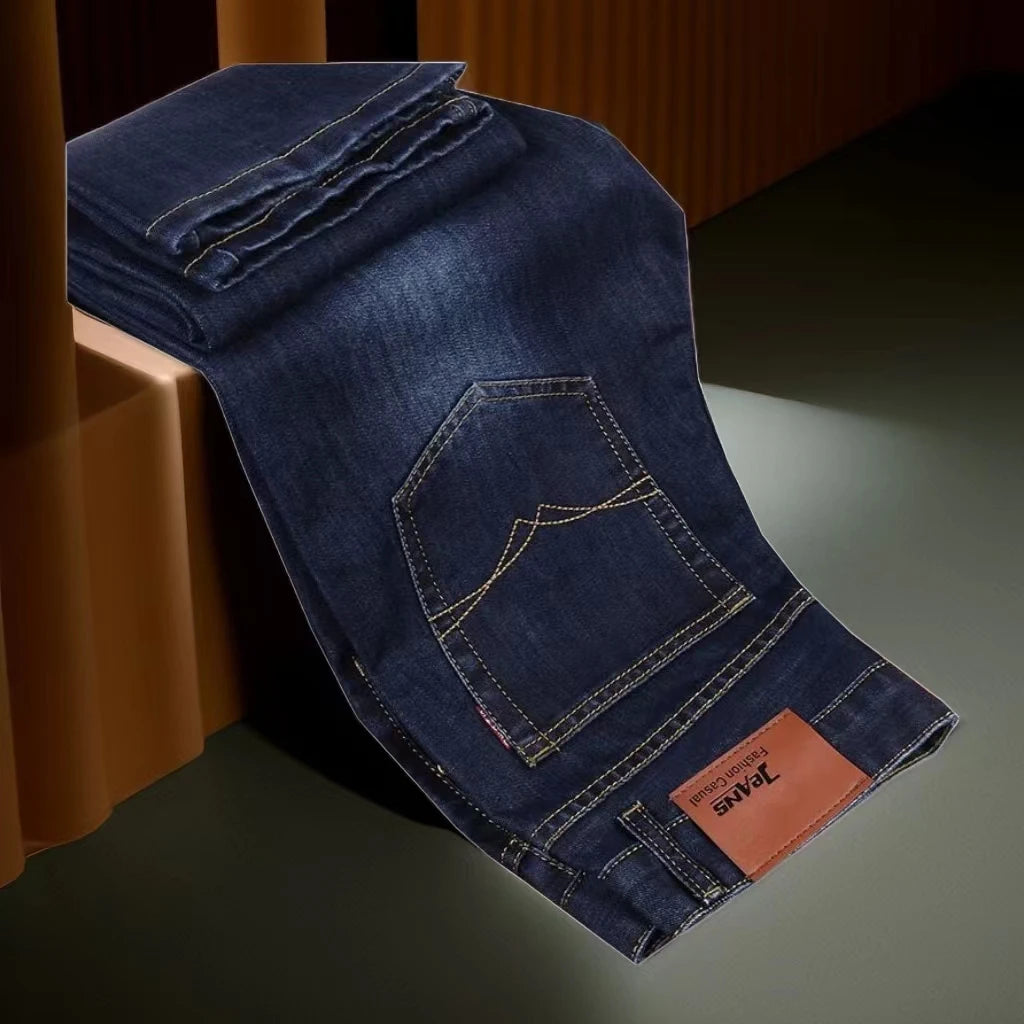 FJMale-Pantalon en Denim Doux et Confortable pour Homme, Vêtement de Marque de Luxe observateur, Droit et Décontracté, à la Mode, Nouvelle Collection