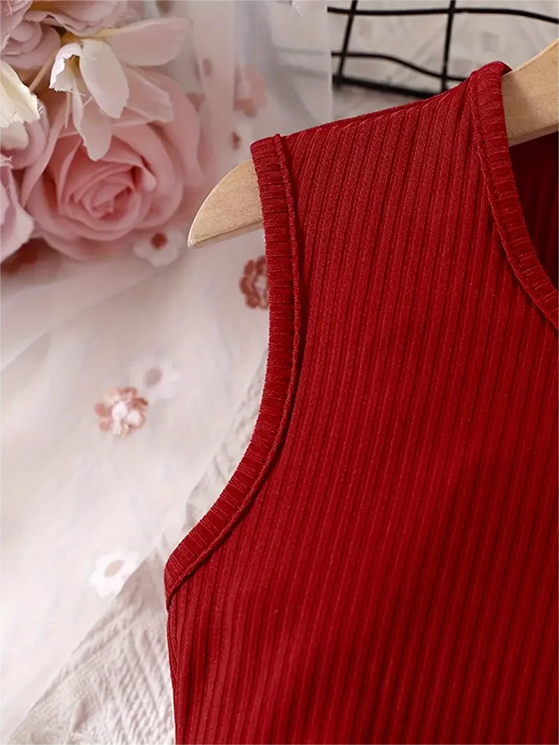 Robe sans manches cousue à imprimé papillon pour fille, avec ceinture à nœud, sortie de vacances/décontractée, cadeau d'été