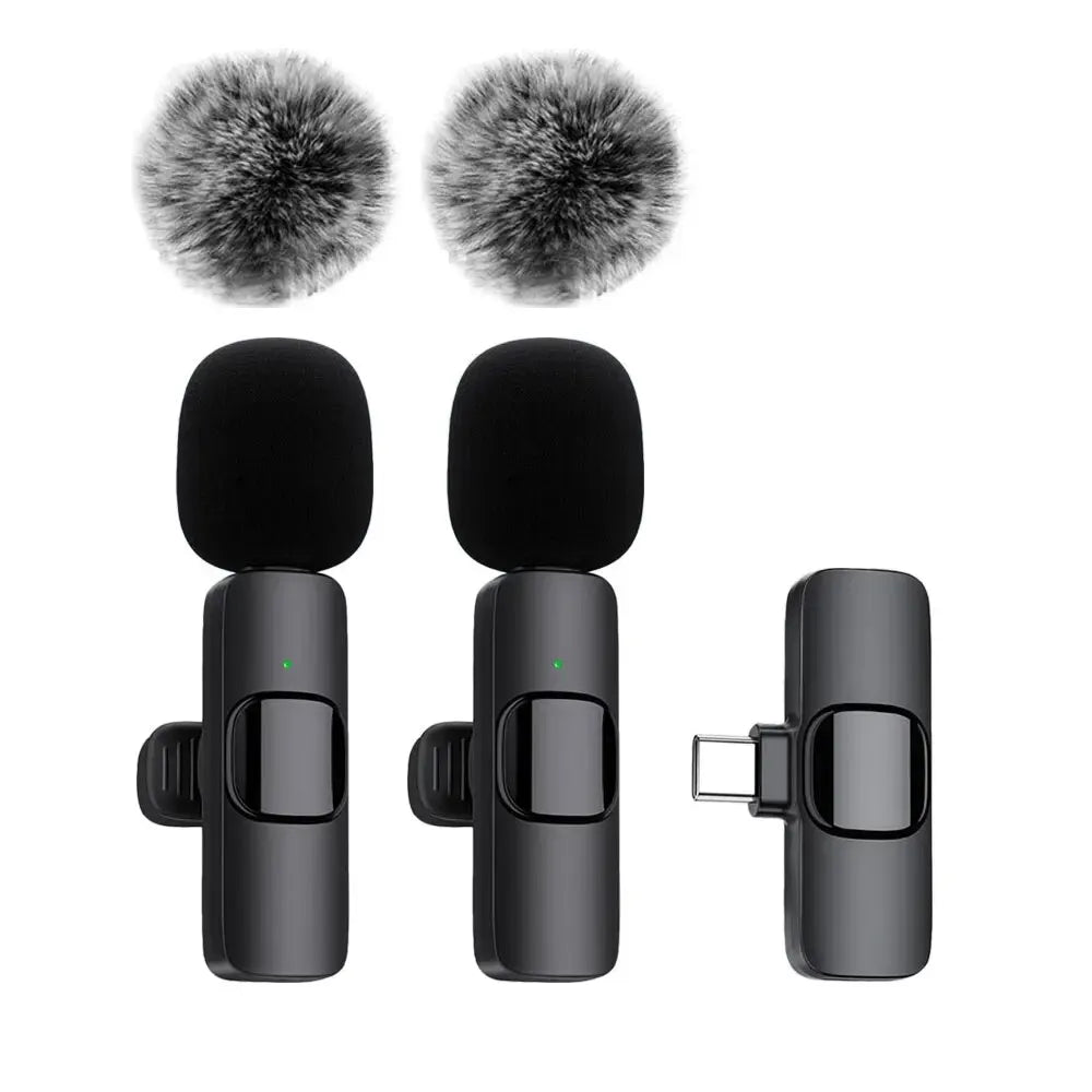 K60 nouveau Microphone Lavalier sans fil enregistrement Audio vidéo Mini micro pour iPhone Android ordinateur portable de jeu Microphone de téléphone portable