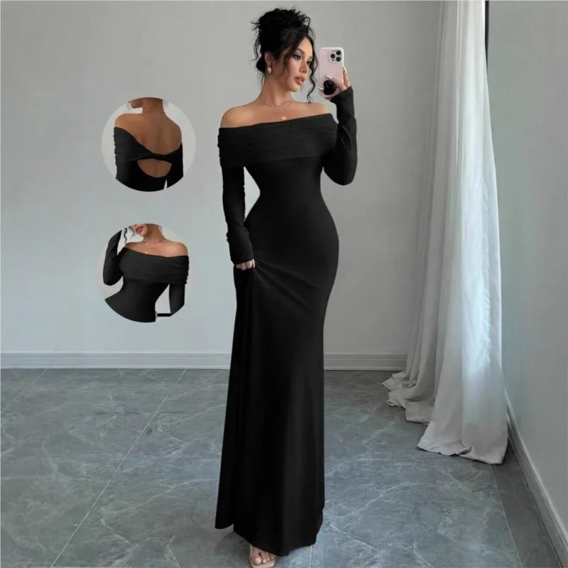 Robe de mariée blanche pour femmes, asymétrique épaule dénudée, Slim, dos nu, Sexy, Hip-pack, mode printemps automne