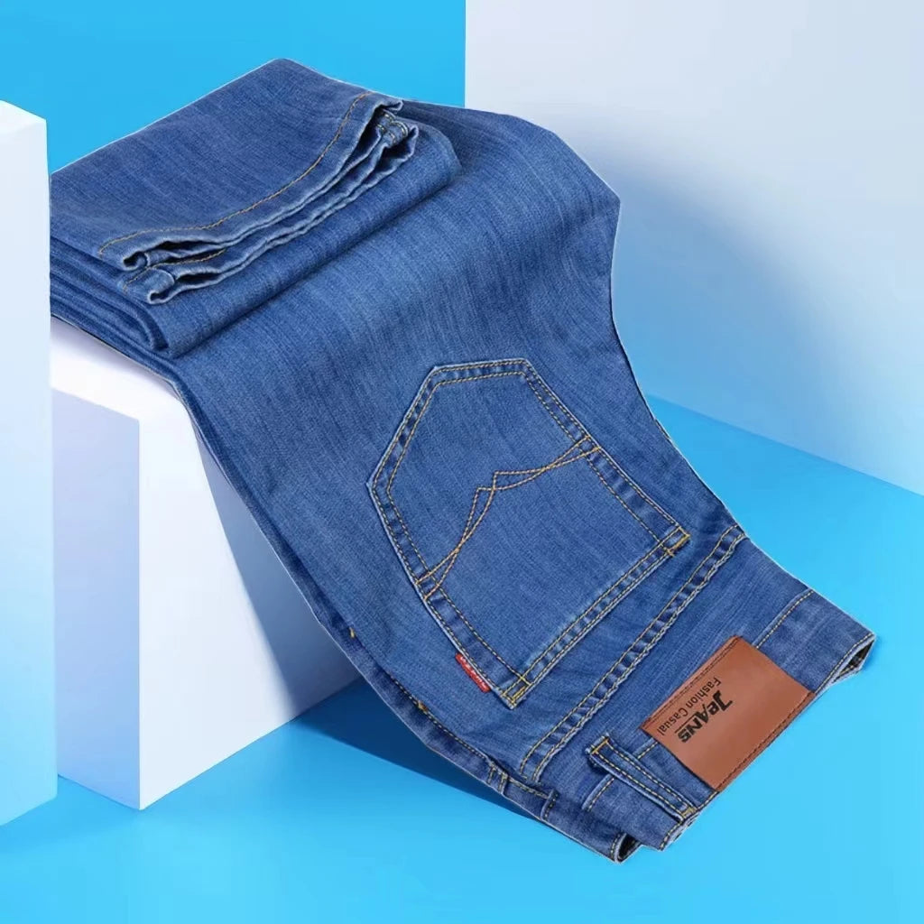 FJMale-Pantalon en Denim Doux et Confortable pour Homme, Vêtement de Marque de Luxe observateur, Droit et Décontracté, à la Mode, Nouvelle Collection