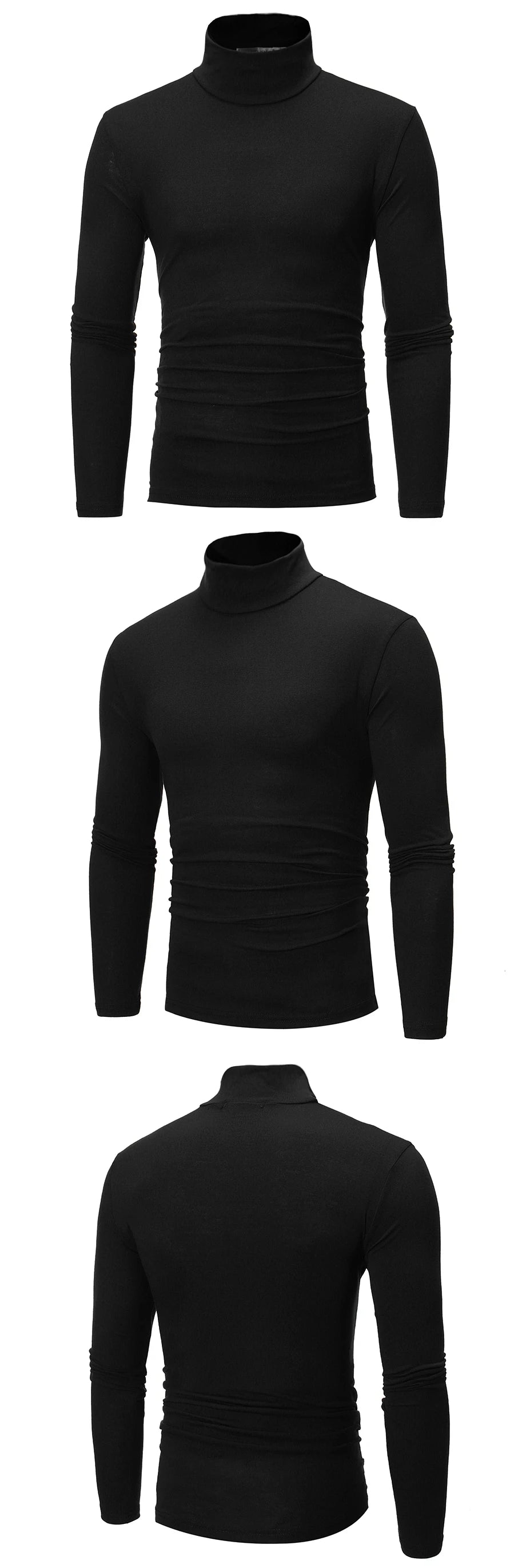 Sous-vêtements thermiques à col haut pour hommes, chemise mince coupe couvertes, t-shirt à manches longues, collants, vêtements d'hiver, automne, Y-Men