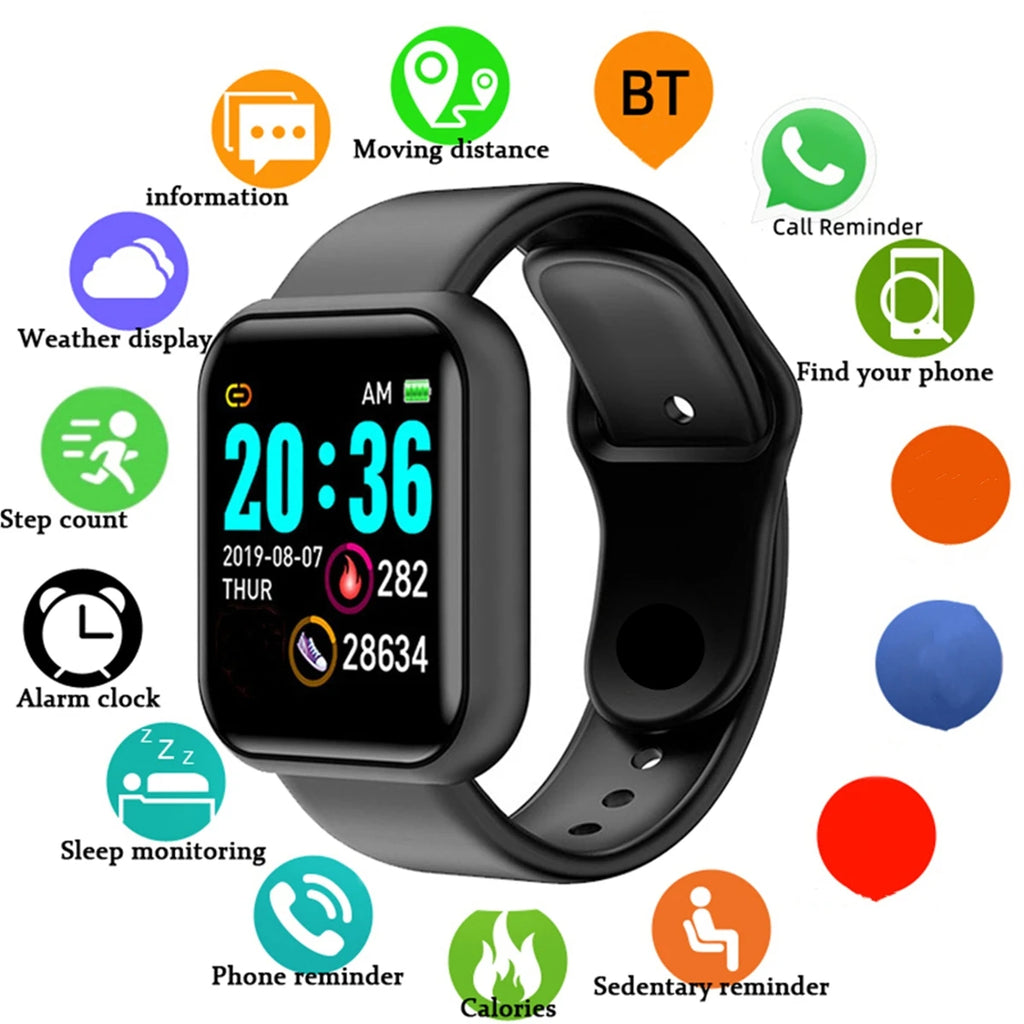 Smartwatch hommes femmes montres montre intelligente Message Fitness moniteur Bracelet cadeau d'anniversaire horloge électronique pour Android IOS
