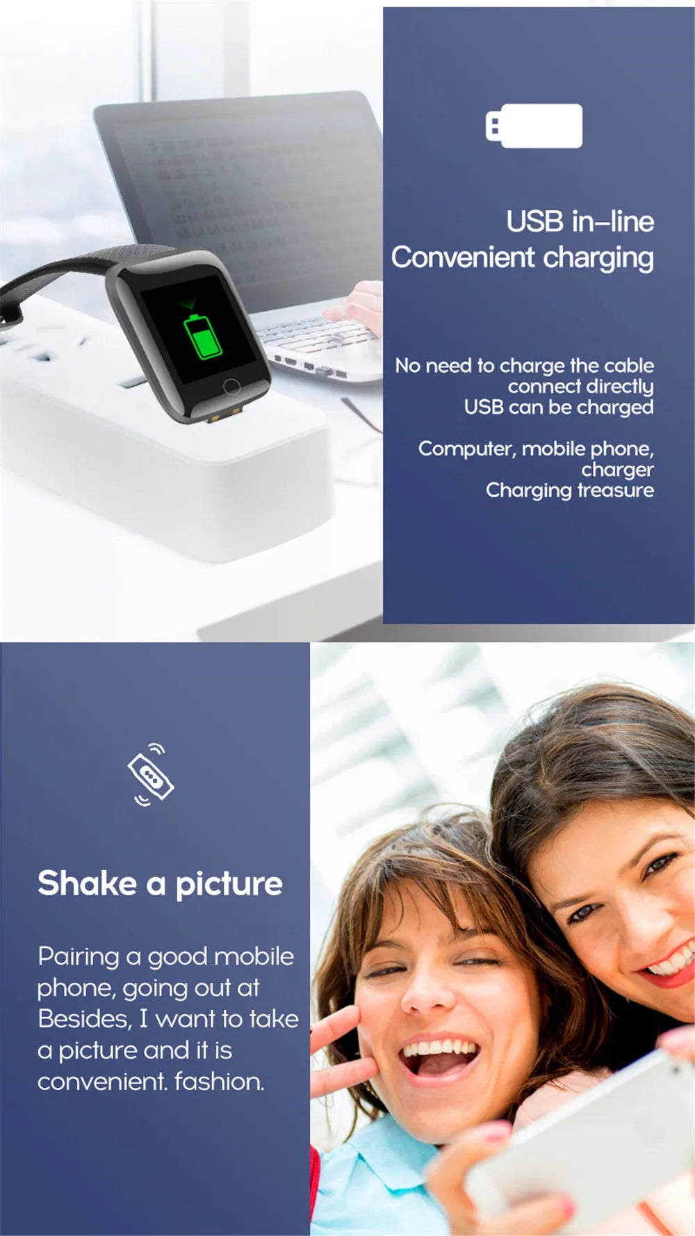 Smartwatch hommes femmes montres montre intelligente Message Fitness moniteur Bracelet cadeau d'anniversaire horloge électronique pour Android IOS