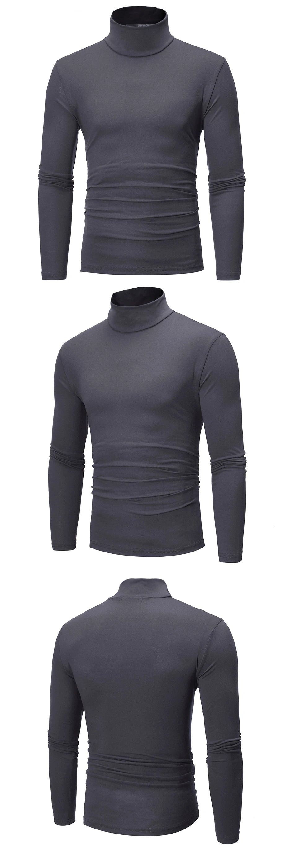Sous-vêtements thermiques à col haut pour hommes, chemise mince coupe couvertes, t-shirt à manches longues, collants, vêtements d'hiver, automne, Y-Men