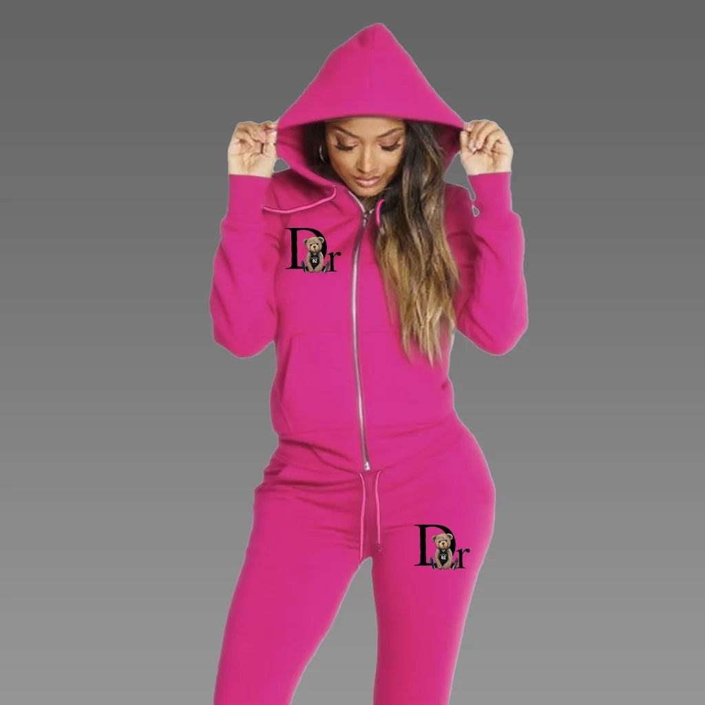 2025 femmes ensembles fermeture éclair Cardigan à capuche pantalon de survêtement 2 pièces vêtements de créateur mode Jogging vêtements Chandals Famale costume de sport