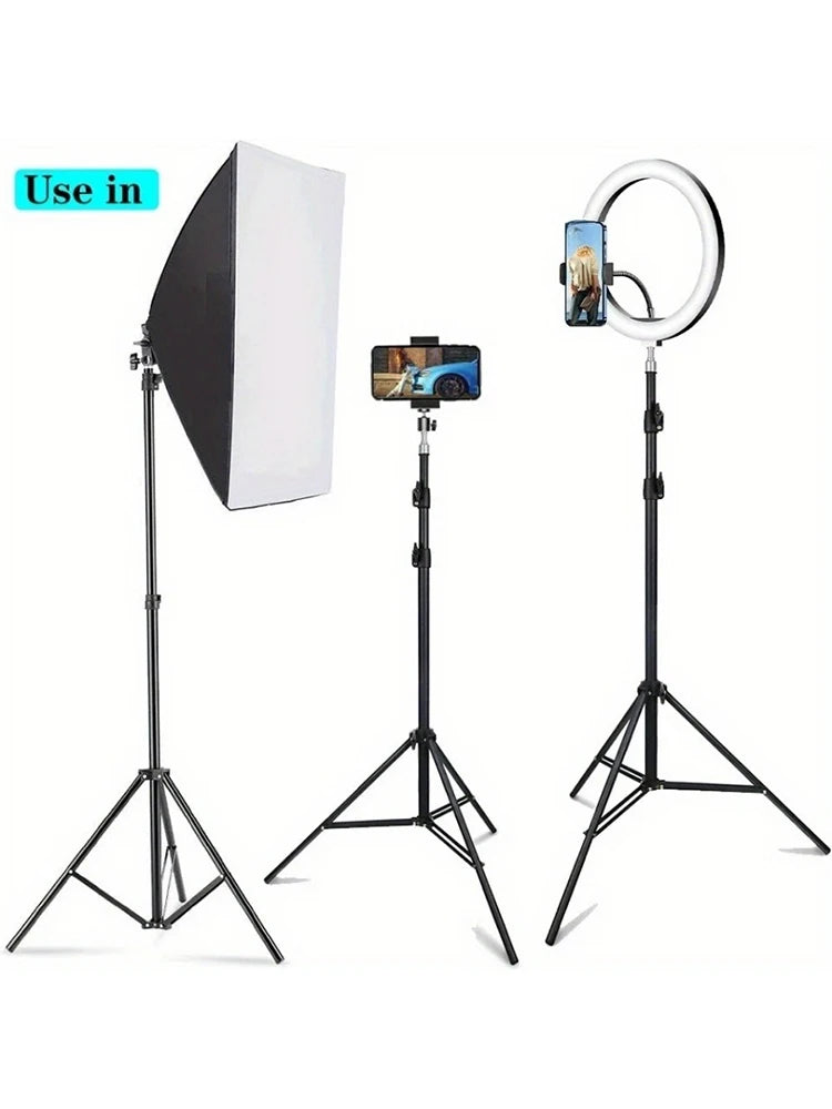 Trépied Photo multifonctionnel pour téléphone portable, 160cm, 120cm, Support en direct pour enregistrement vidéo, Selfie, atterrissage