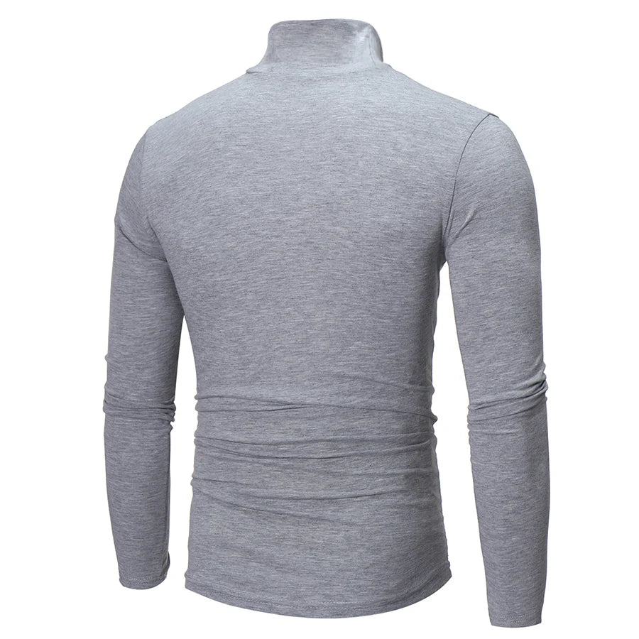 Sous-vêtements thermiques à col haut pour hommes, chemise mince coupe couvertes, t-shirt à manches longues, collants, vêtements d'hiver, automne, Y-Men