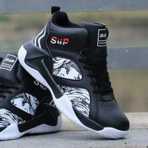 Baskets antidérapantes pour hommes, chaussures de basket-ball montantes, de luxe, confortables, de course, à la mode, polyvalentes, décontractées, nouvelle collection