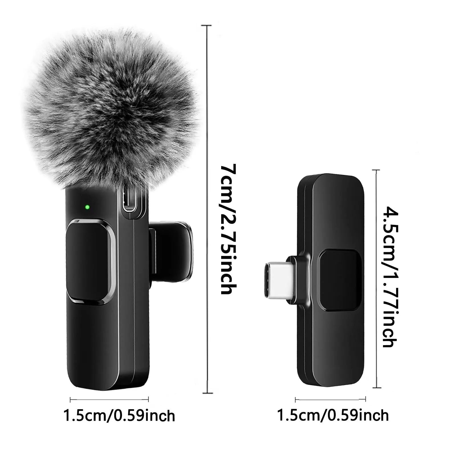K60 nouveau Microphone Lavalier sans fil enregistrement Audio vidéo Mini micro pour iPhone Android ordinateur portable de jeu Microphone de téléphone portable