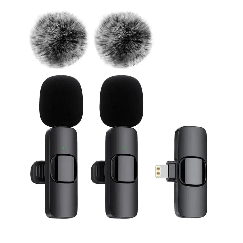 K60 nouveau Microphone Lavalier sans fil enregistrement Audio vidéo Mini micro pour iPhone Android ordinateur portable de jeu Microphone de téléphone portable
