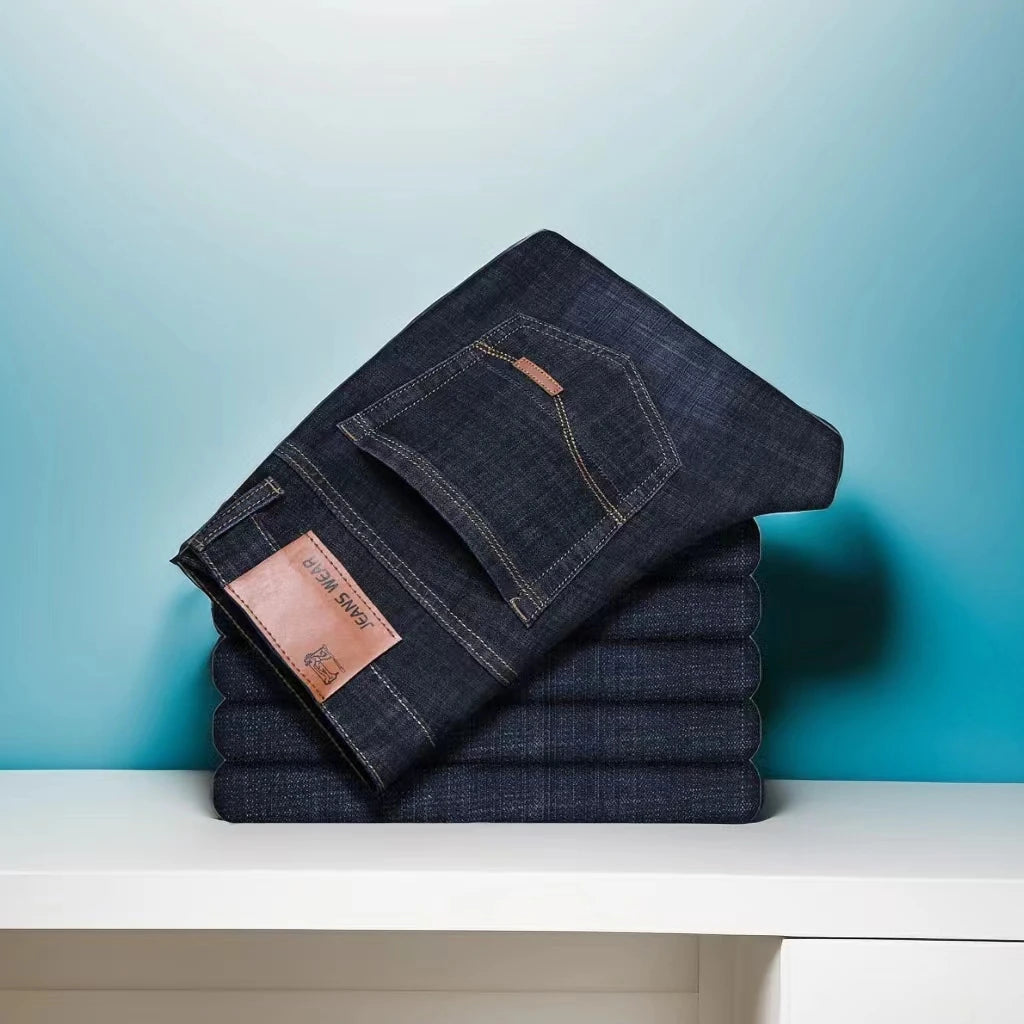 FJMale-Pantalon en Denim Doux et Confortable pour Homme, Vêtement de Marque de Luxe observateur, Droit et Décontracté, à la Mode, Nouvelle Collection