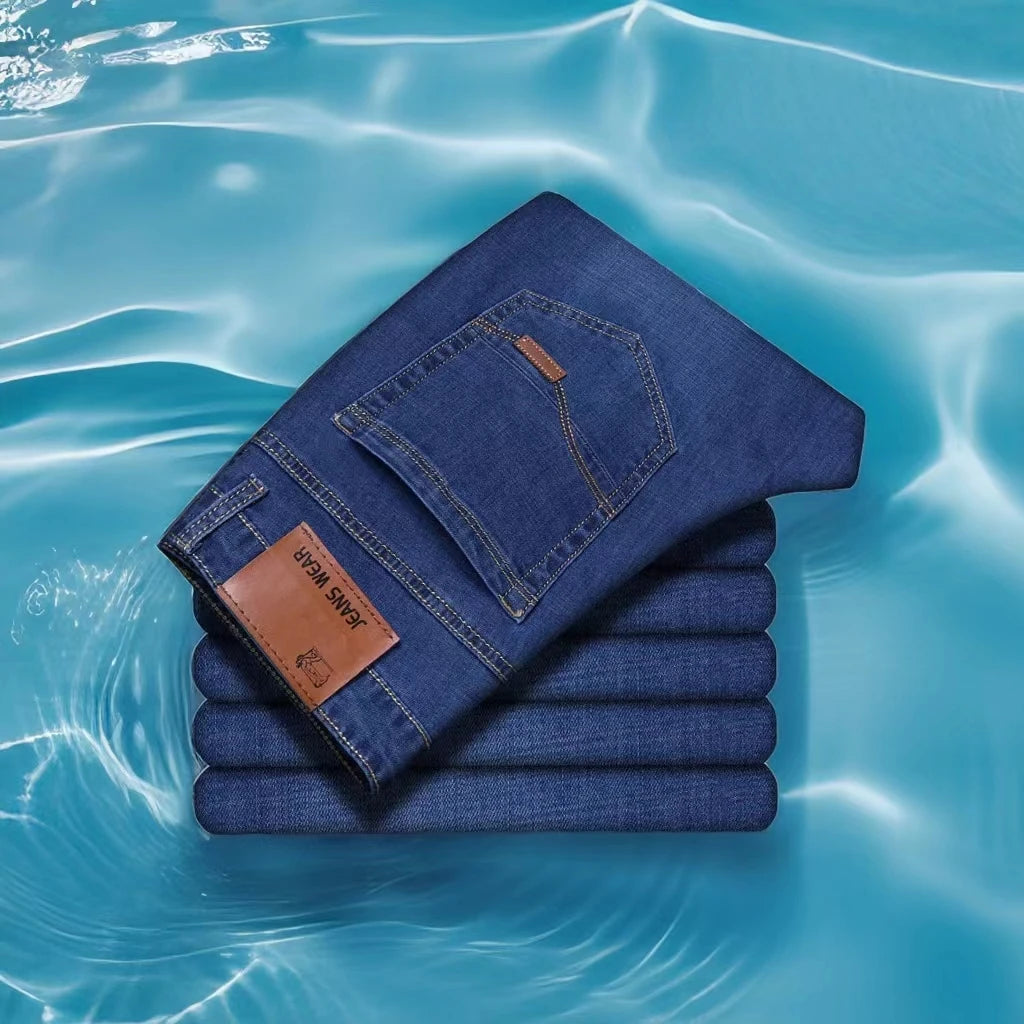 FJMale-Pantalon en Denim Doux et Confortable pour Homme, Vêtement de Marque de Luxe observateur, Droit et Décontracté, à la Mode, Nouvelle Collection