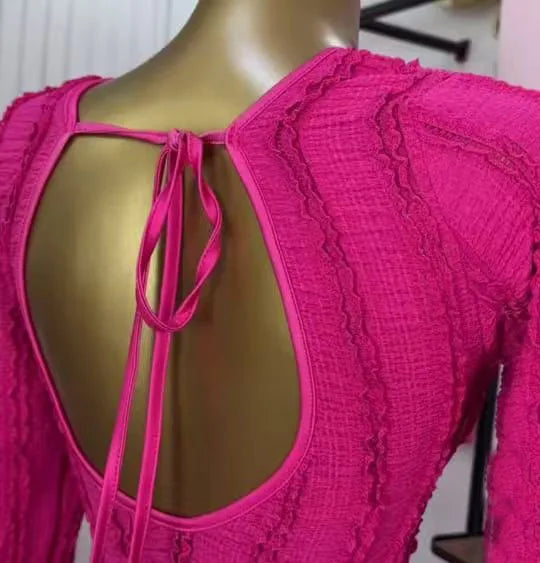 Femmes robes robe blanche une ligne dos ouvert col rond manches longues cintré taille Empire cheville longueur coupe ajustée décontracté 2025 été