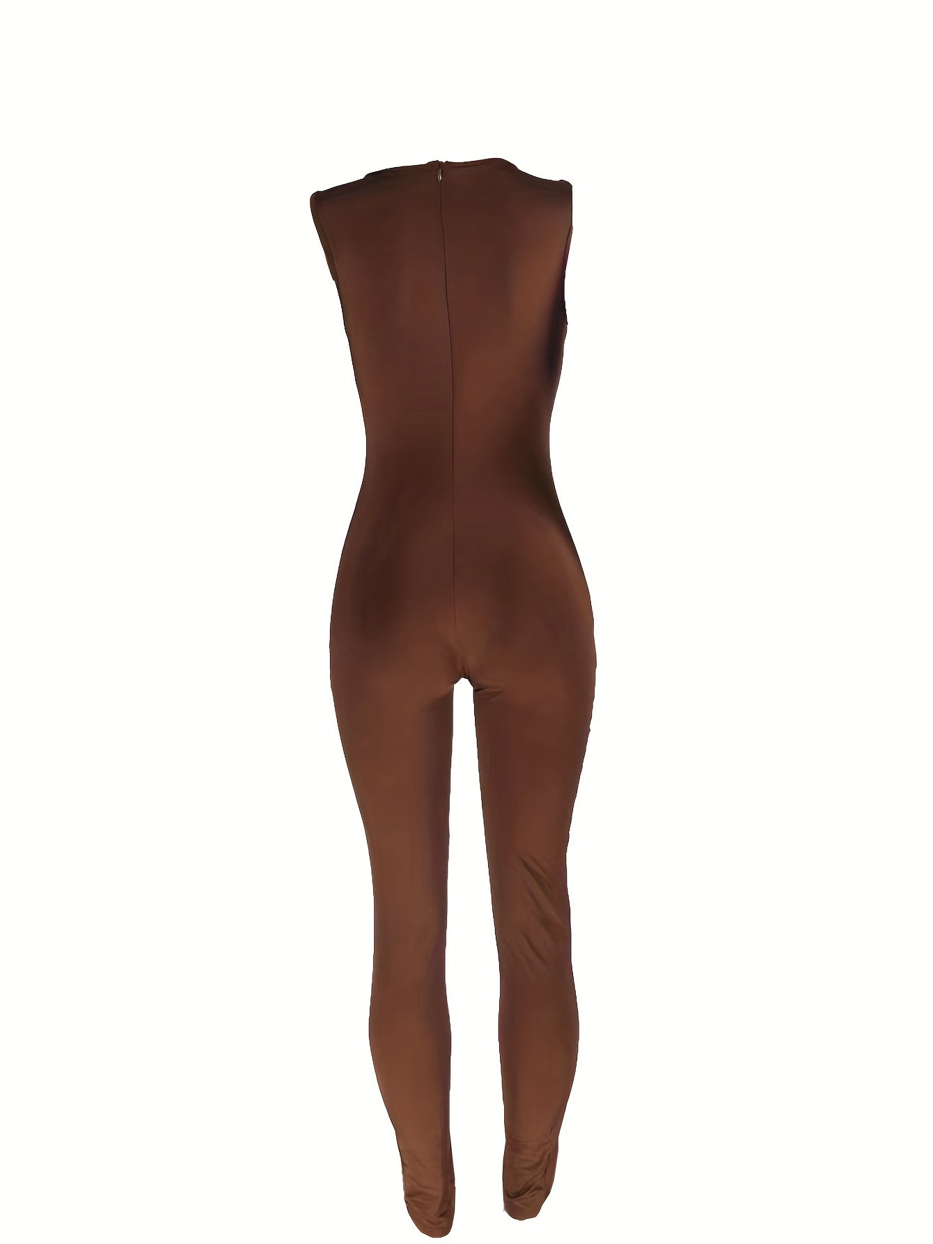 Queen Letter Print Tank Jumpsuit, Slim Solid Casual Jumpsuit For Spring & Summer, Women's Clothing