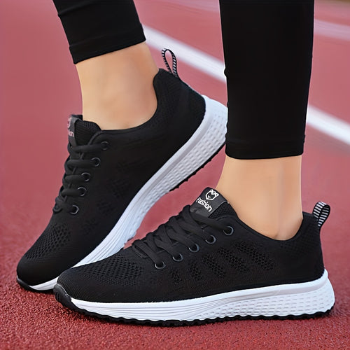 Casual Running Shoes, Flying Woven Casual Walking Shoes, Lightweight Platform Flat Shoes for Women & Men