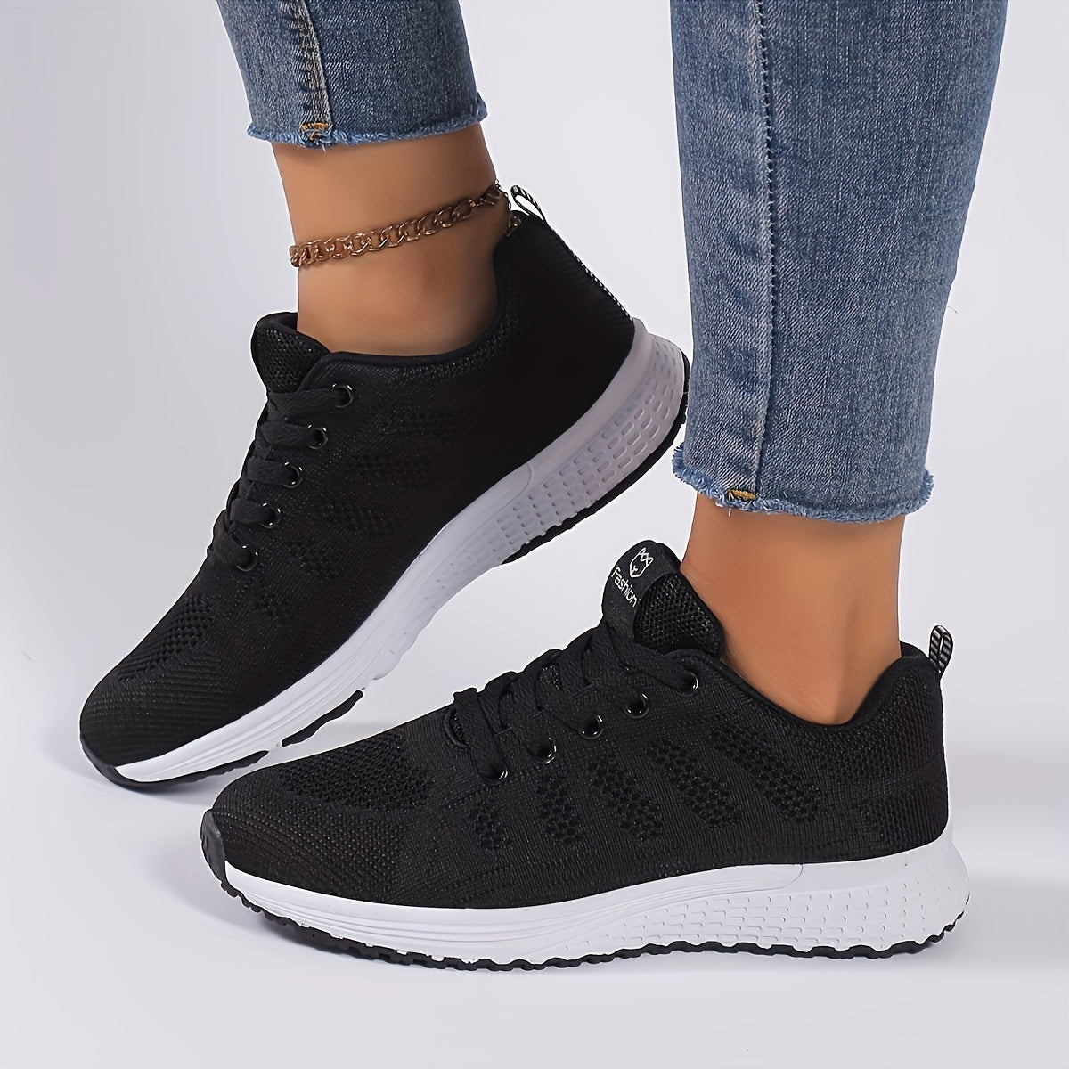 Casual Running Shoes, Flying Woven Casual Walking Shoes, Lightweight Platform Flat Shoes for Women & Men