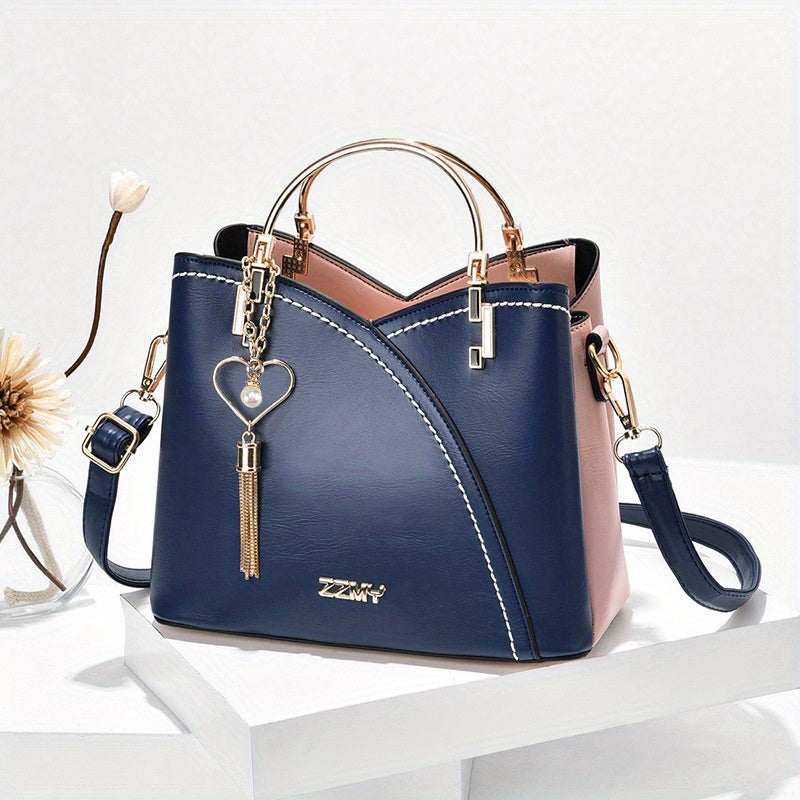 2025 New Fashion Color Block Small Size Women's Shoulder Bag Crossbody Handbag